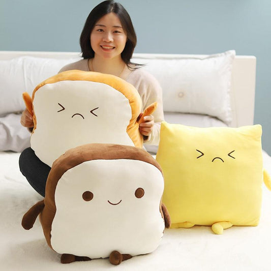 Creative Sliced Bread Plush Pillows - Plushies