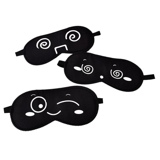 Creative Cartoon Eyes Black Sleep Mask - Plushies