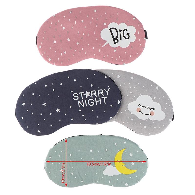 Cute Cartoon Moon, Clouds and Starry Night Sleep Mask - Plushies