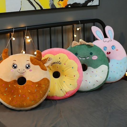 Kawaii Animal Cartoon Donut Plushies - Plushies