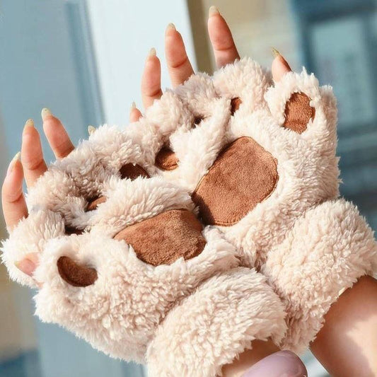 Cute Cat Claw Paw Plush Mittens - Plushies