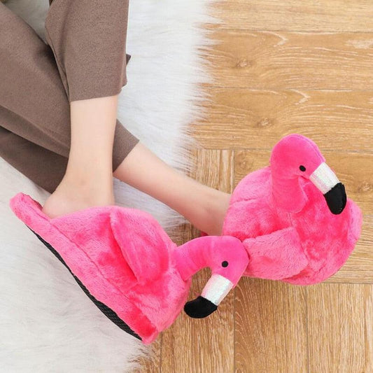Plush Flamingo Slippers - Plushies