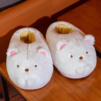 Adorable Animal Shaped Plush Slippers, Great for Gifts - Plushies