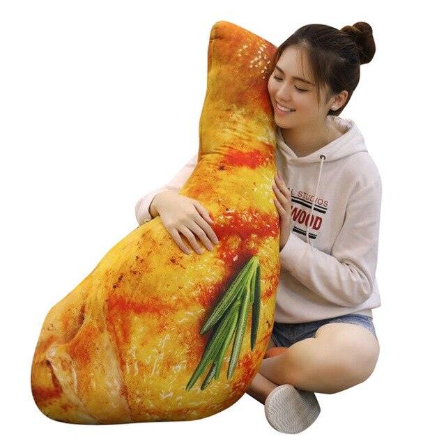 27.5" - 35.5"  Chicken leg Pillow Simulation Plush Toy - Plushies