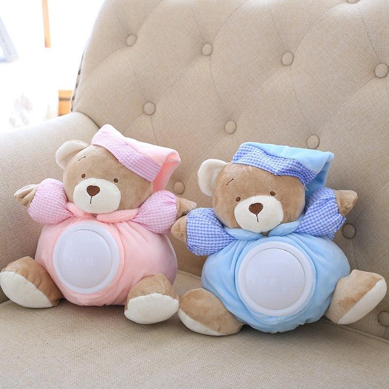 12"  Cute Teddy Bear Musical Light Stuffed Animal Appease Baby Toys - Plushies