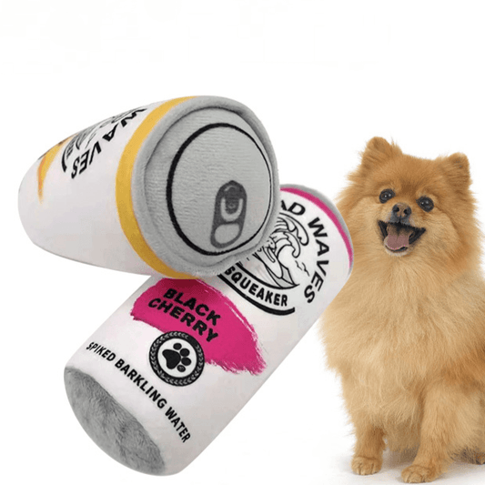 Funny Hard Seltzer Dog Squeak Chew Toys - Plushies