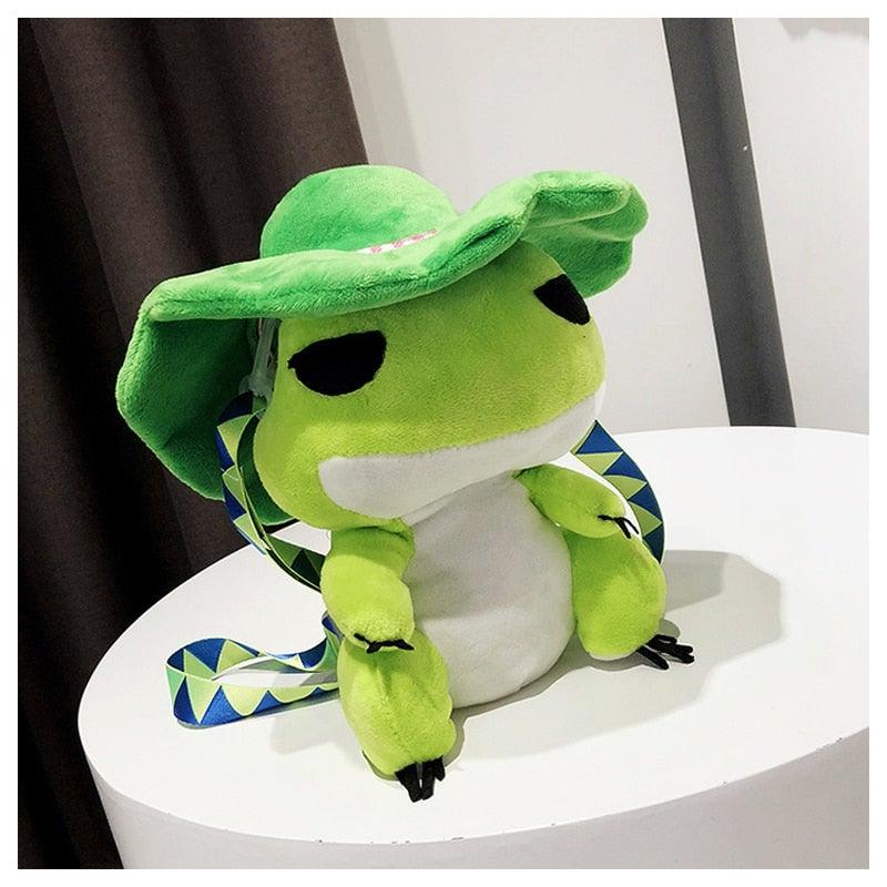 Cute Green Frog Travel Backpack - Plushies