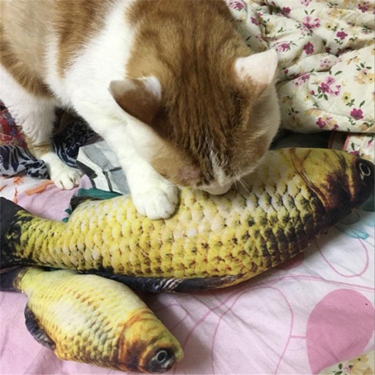 Pet Simulation Plush Cat Fish Toy - Plushies