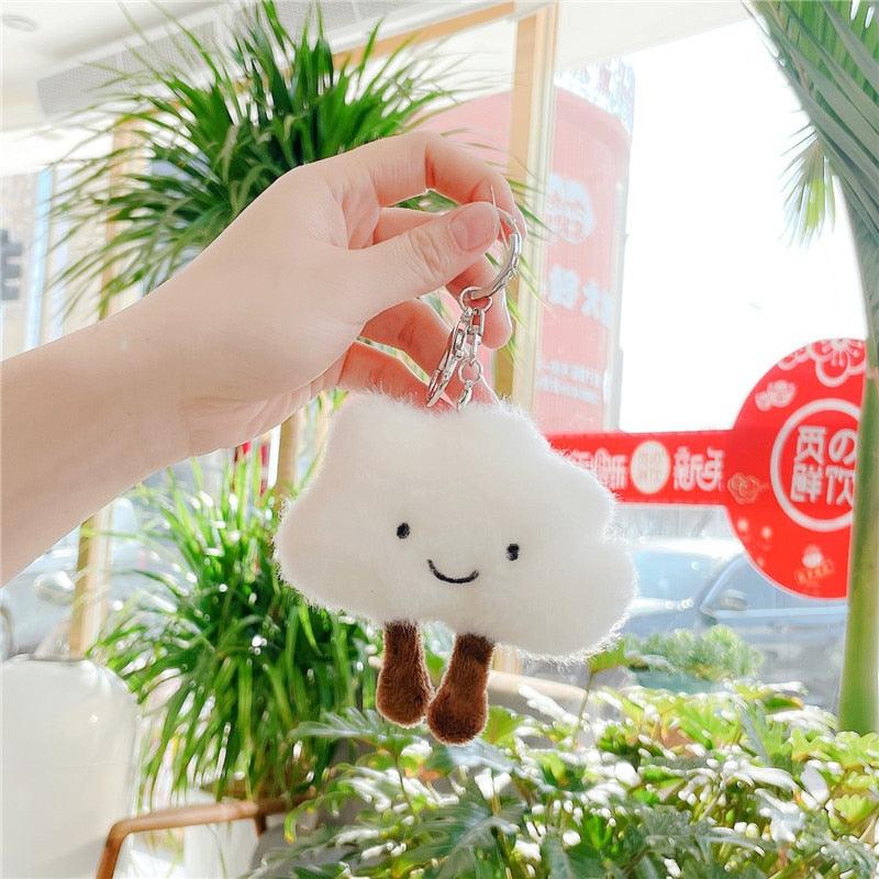White Cloud Keychain, Button and Hairpin Plushies - Plushies