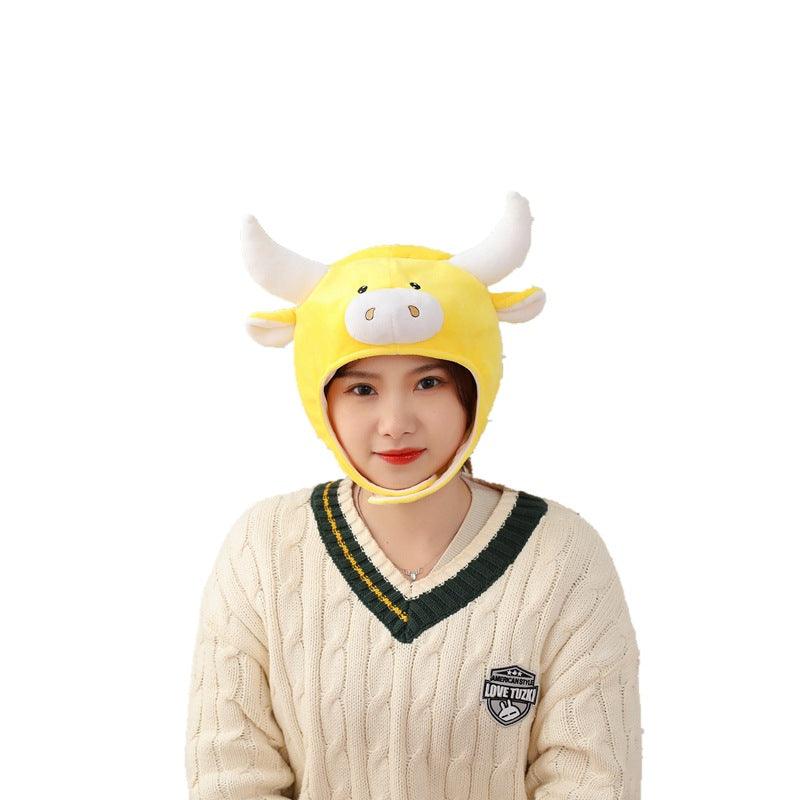 Cow Hat Plush Hat - Plushies