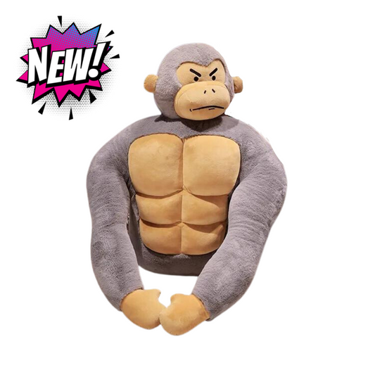 Funny Muscle Monkey Plush Pillow - Plushies