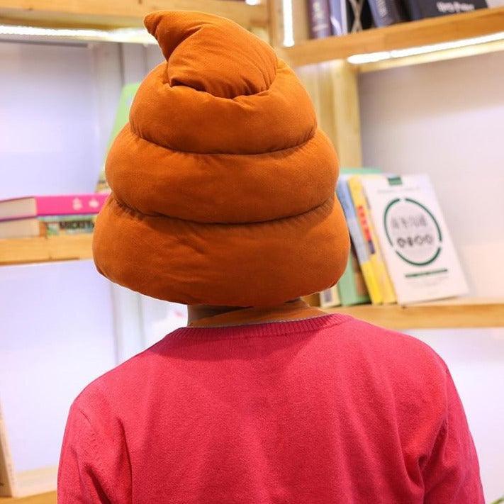 Funny Poop Head Plush Hat - Plushies