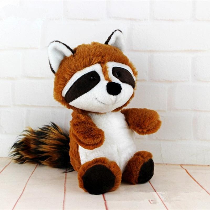 Gray Cute Lovely Raccoon Plush Toy, Soft Stuffed Pillow Animal Doll - Plushies