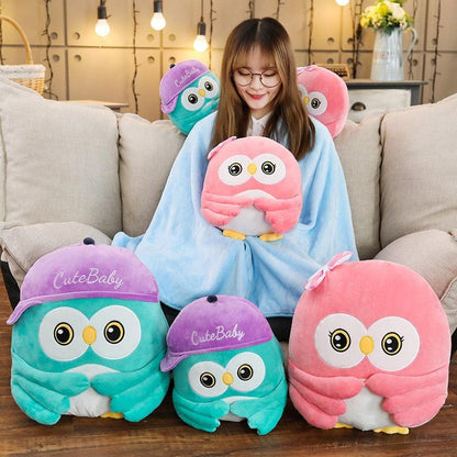 Soft Plush Kawaii Pillow Cartoon Owl Stuffed Plush Toy Doll - Plushies