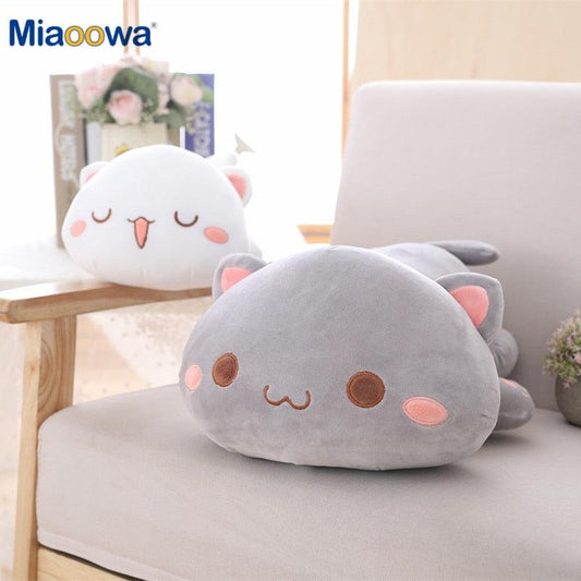 Lying Cartoon Cute Cat Kawaii Animal Pillow Plush Stuffed Toy - Plushies