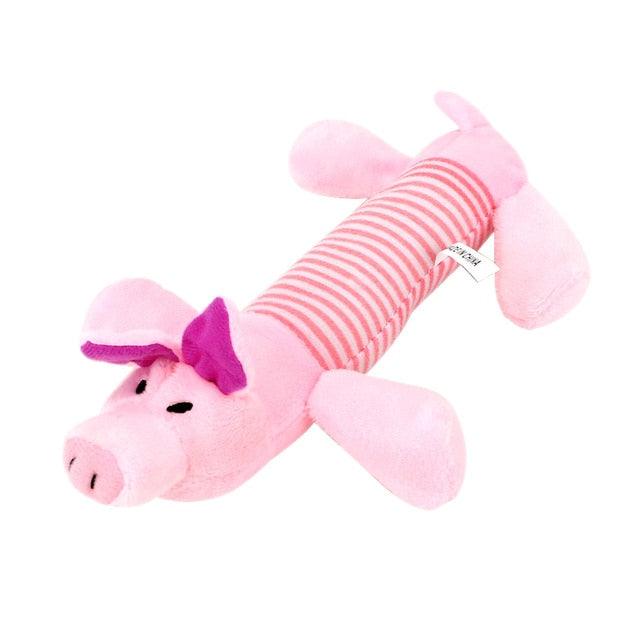 Squeak Chew Dog Toys Sound Dolls Dog Cat Fleece Pet Funny Plush Toys Elephant Duck Pig Fit for All Pets Durability - Plushies