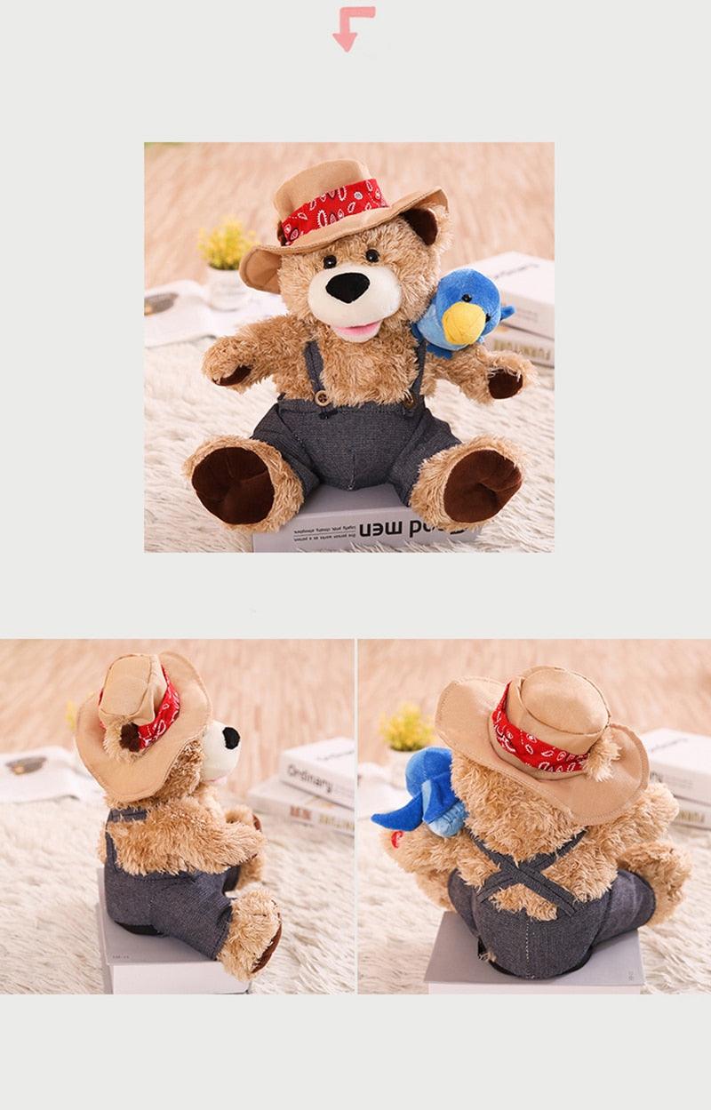 Talking Singing Cowboy bear, speaking plush toys for children - Plushies