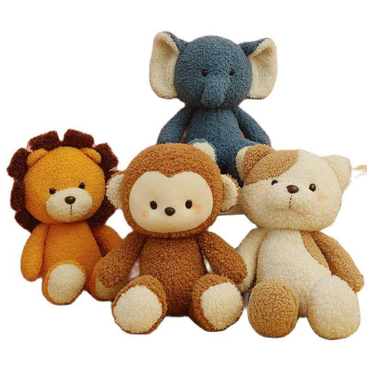 Kawaii Elephant Lion Monkey Plush Cat Toys - Plushies