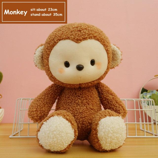 Kawaii Elephant Lion Monkey Plush Cat Toys - Plushies