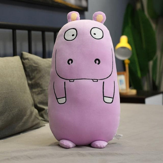 Soft Cute Squishy Cartoon Hippo Plush Toy - Plushies