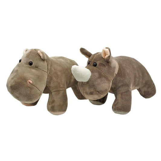 9" Best Friends Rhino & Hippo Plush Toys - Plushies