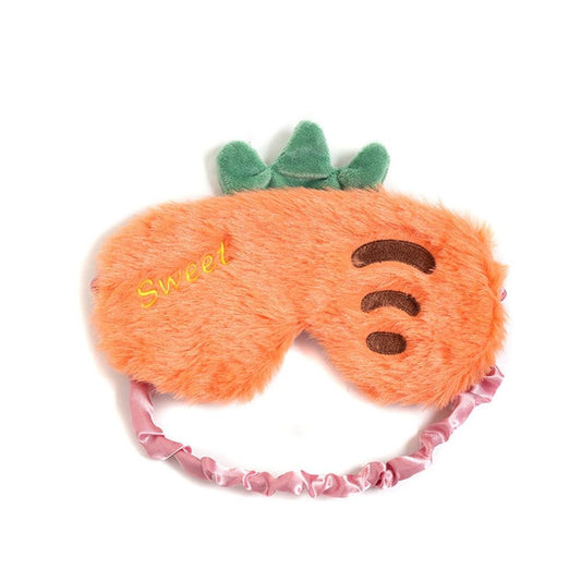 Fruit Strawberry Pineapple Carrot Cactus Strawberry Plush Cute Sleeping Mask - Plushies