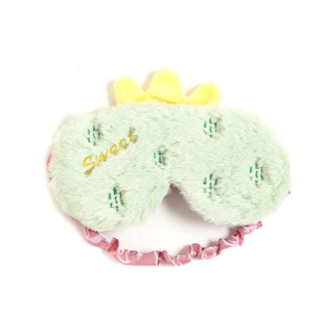 Fruit Strawberry Pineapple Carrot Cactus Strawberry Plush Cute Sleeping Mask - Plushies