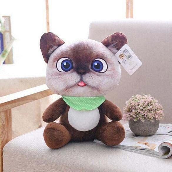 8" 3D Cat Toy Kawaii Plush Animal Doll - Plushies