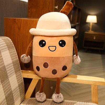 Cute Kawaii Bubble Tea Stuffed Plush Toy, Soft Doll Boba Milk Tea Plush - Plushies