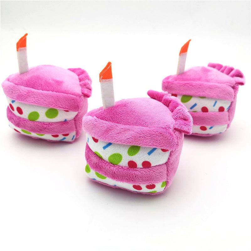 Birthday Cake Pet Chew Toys - Plushies