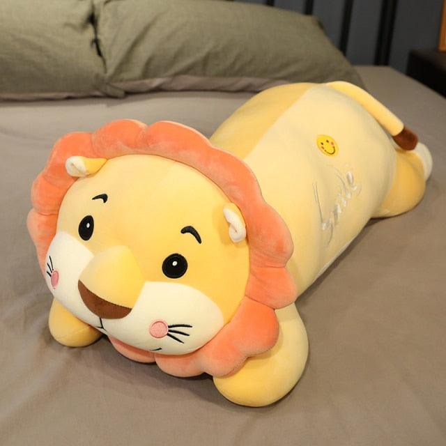 28" Huge Size Kawaii Sleeping Doll Lion Long Pillow Plush Doll - Plushies