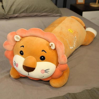 28" Huge Size Kawaii Sleeping Doll Lion Long Pillow Plush Doll - Plushies