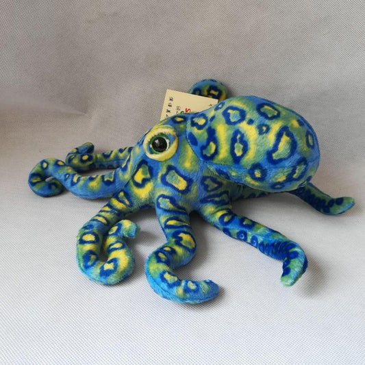 Cool Blue and Yellow Octopus, About 12" - Plushies