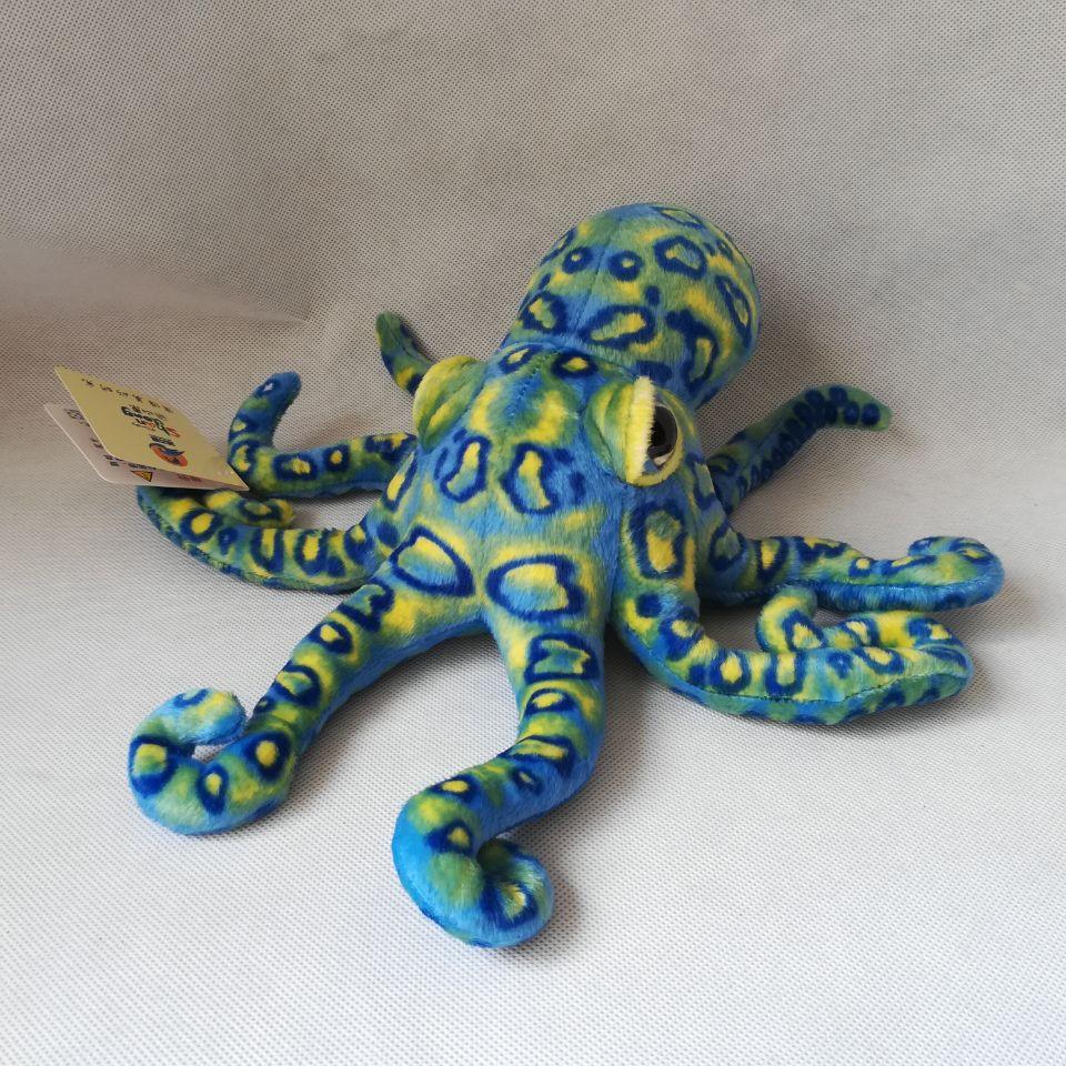 Cool Blue and Yellow Octopus, About 12" - Plushies
