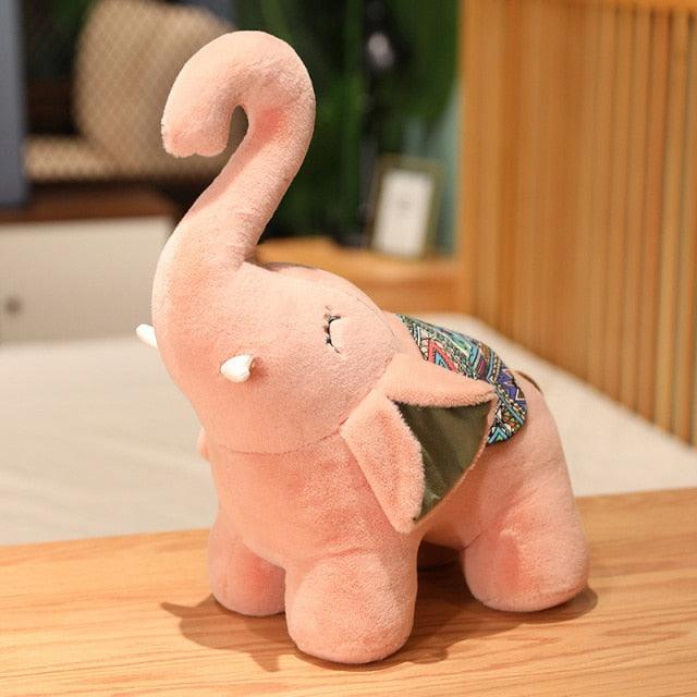Long Nose Kawaii Cartoon Elephant Plush Toy - Plushies