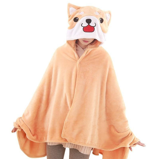 Shiba Inu Dog Plush Toy Cape Blanket - Plushies