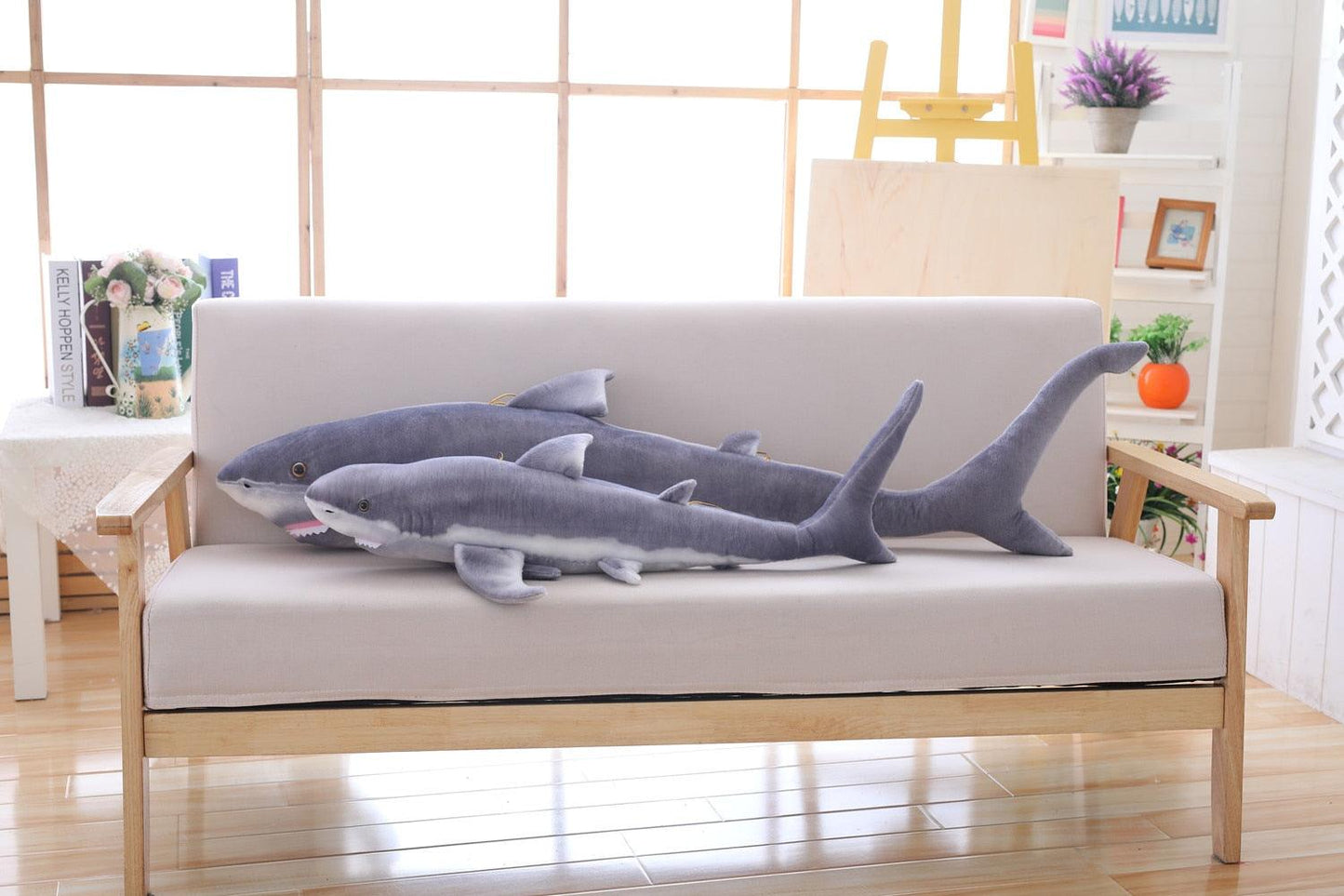 Large Realistic Shark Pillow Plush Toy - Plushies