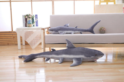 Large Realistic Shark Pillow Plush Toy - Plushies