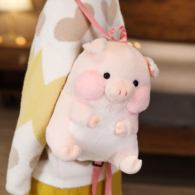 Plush Pink Pig Hand Warmer & Backpack - Plushies