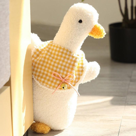 Soft Baby Bib White Duck Plush Toy - Plushies