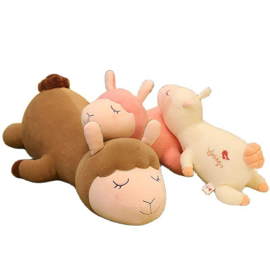 Kawaii Laying Down Alpaca Plush Toys - Plushies