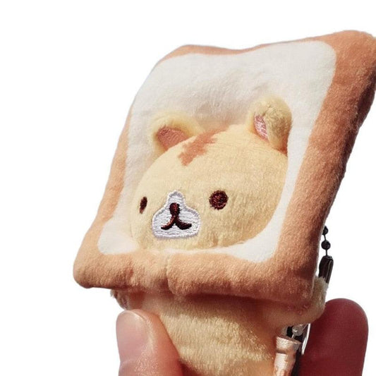 Animal Bread Cat Toast Plush Doll Keychain - Plushies