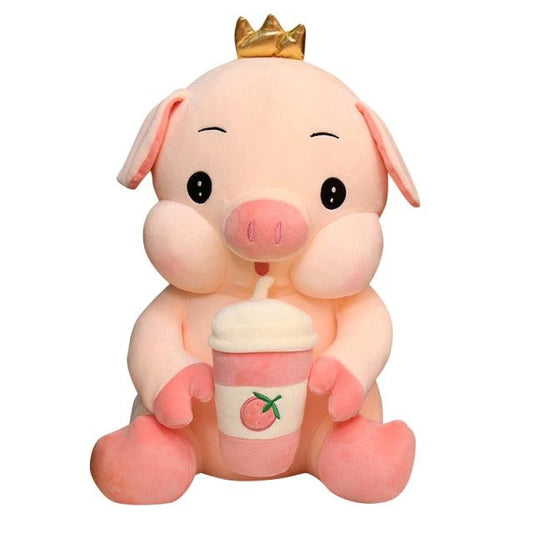 Kawaii Strawberry Milkshake Piggy Plushie - Plushies