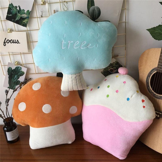 Soft Vegetable Mushroom Pillows - Plushies