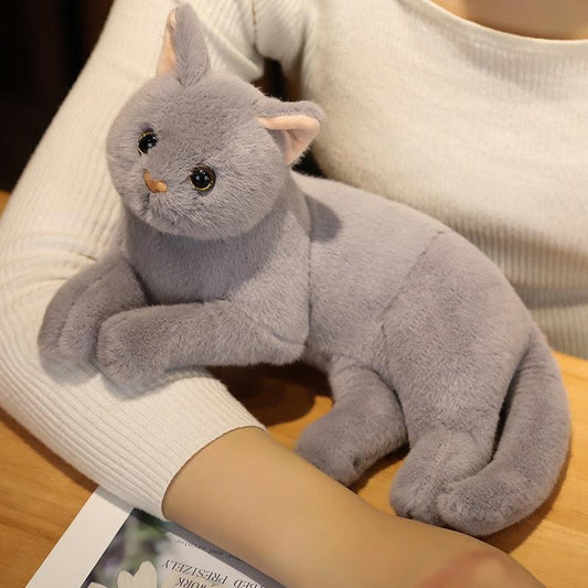 Real Prone Cat Stuffed Animal - Plushies
