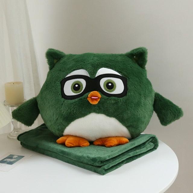 Owl Pillow Stuffed Animal With Blanket - Plushies