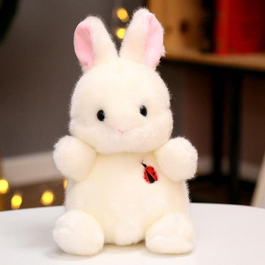 Kawaii Ladybug-Heart Sitting Bunny Rabbit Animal Plushies - Plushies