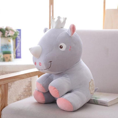 Adorable Rhino Plushies with Crowns - Plushies