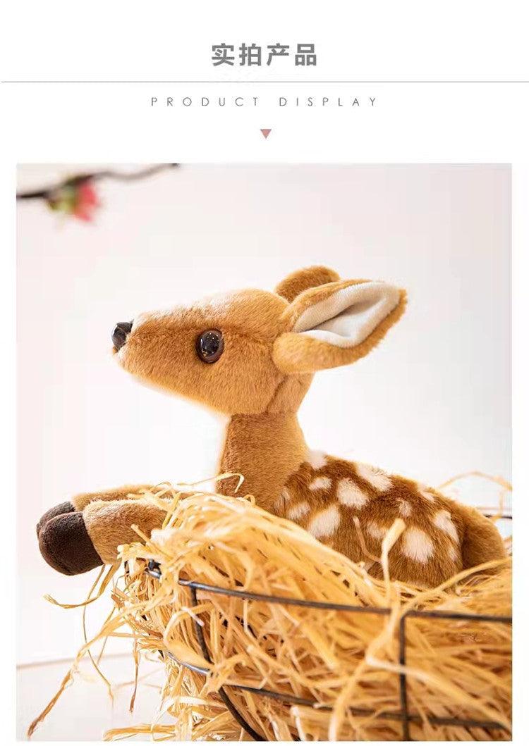 Realistically Cute Baby Deer Plush Toy - Plushies