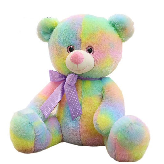 15" Rainbow Teddy Bear Plushie - Plushies